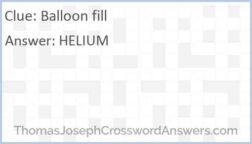 Balloon fill Answer