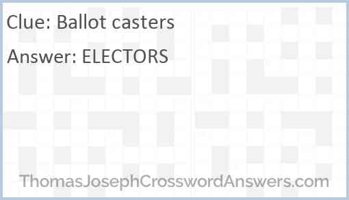 Ballot casters Answer