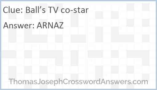 Ball’s TV co-star Answer