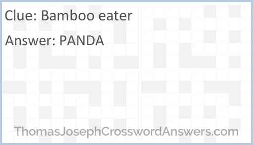 Bamboo eater Answer