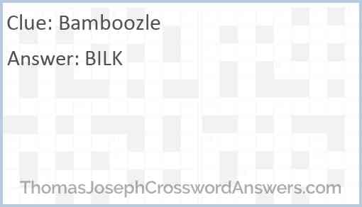 Bamboozle Answer
