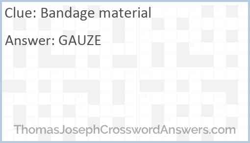 Bandage material Answer