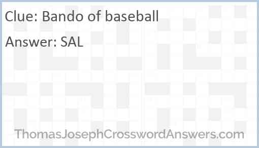 Bando of baseball Answer