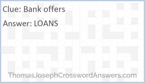 Bank offers Answer