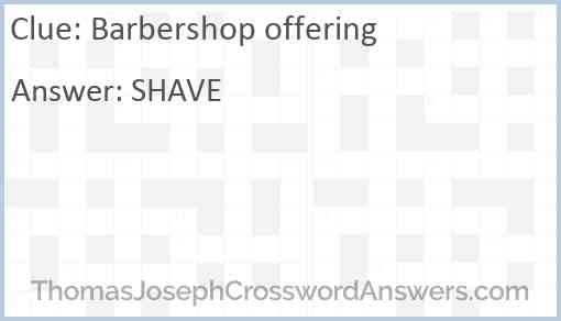 Barbershop offering Answer