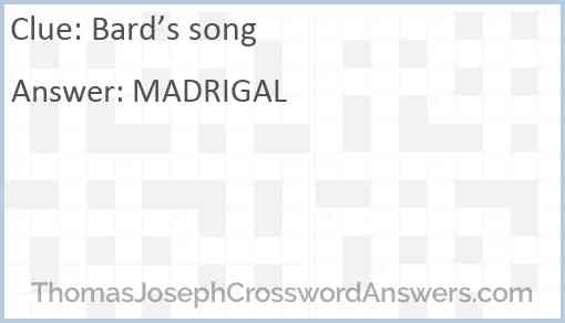 Bard’s song Answer