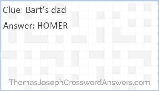 Bart’s dad Answer