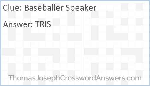 Baseballer Speaker Answer