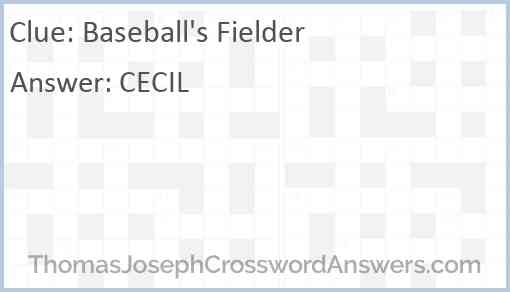 Baseball's Fielder Answer
