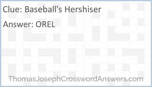 Baseball’s Hershiser Answer
