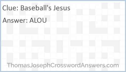 Baseball's Jesus Answer