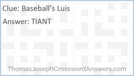 Baseball’s Luis Answer
