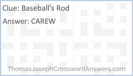 Baseball’s Rod Answer