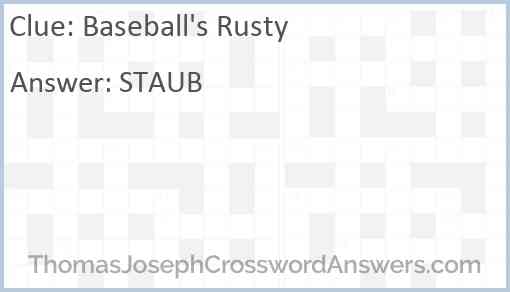 Baseball's Rusty Answer