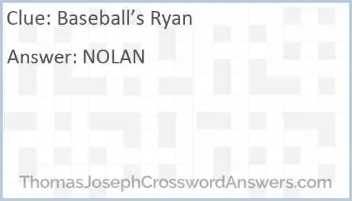 Baseball’s Ryan Answer