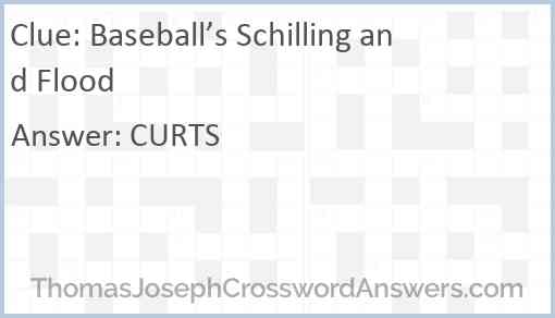 Baseball’s Schilling and Flood Answer