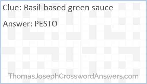 Basil-based green sauce Answer