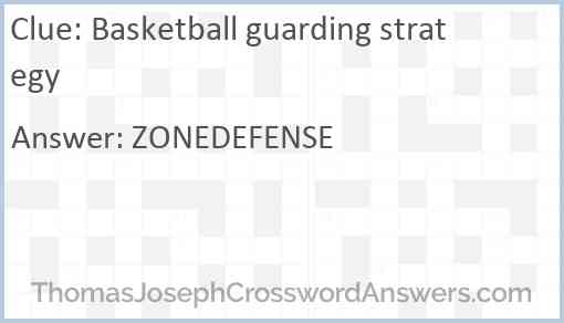 Basketball guarding strategy Answer