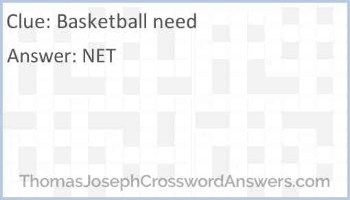 Basketball need Answer