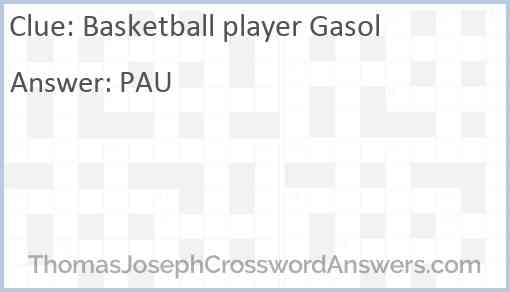 Basketball player Gasol Answer