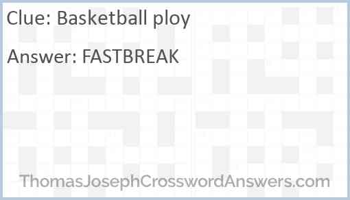 Basketball ploy Answer