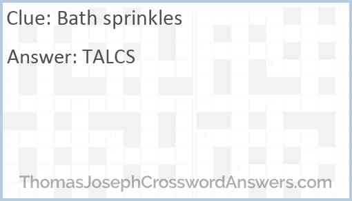 Bath sprinkles Answer