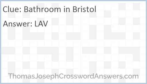 Bathroom in Bristol Answer