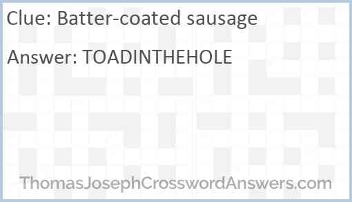 Batter-coated sausage Answer