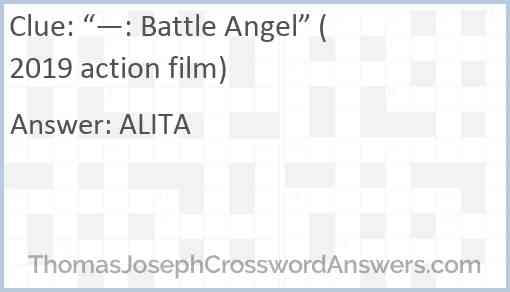 “—: Battle Angel” (2019 action film) Answer