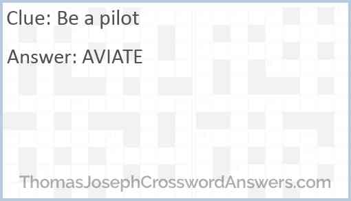 Be a pilot Answer