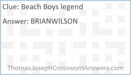 Beach Boys legend Answer