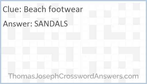 Beach footwear Answer