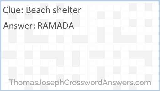 Beach shelter Answer