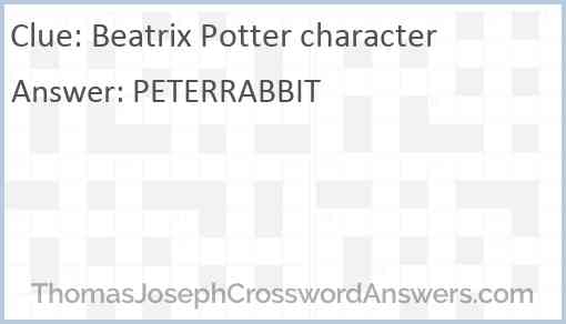 Beatrix Potter character Answer