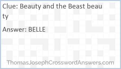 Beauty and the Beast beauty Answer