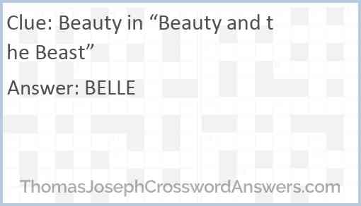 Beauty in “Beauty and the Beast” Answer