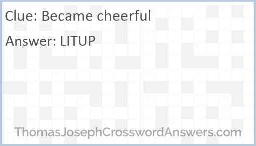 Became cheerful Answer
