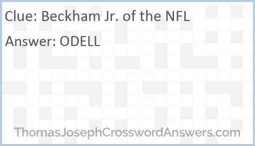 Beckham Jr. of the NFL Answer