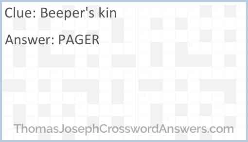 Beeper's kin Answer