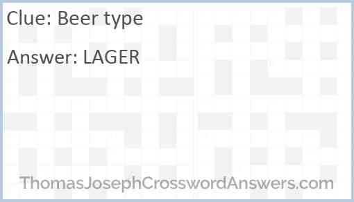 Beer type Answer