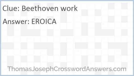 Beethoven work Answer