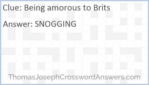 Being amorous to Brits Answer