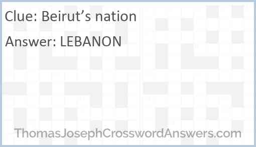 Beirut’s nation Answer