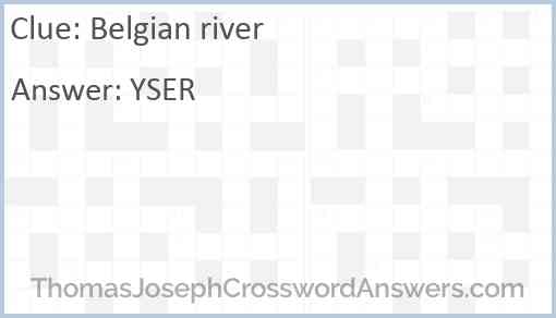 Belgian river Answer