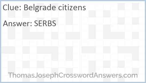 Belgrade citizens Answer
