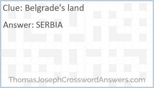 Belgrade's land Answer