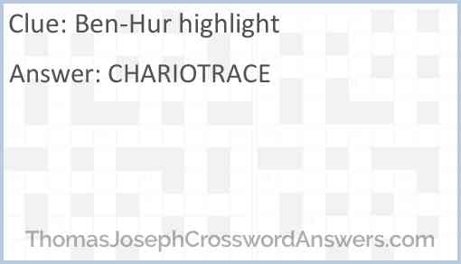 Ben-Hur highlight Answer