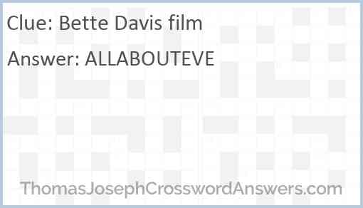 Bette Davis film Answer