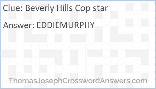Beverly Hills Cop star Answer
