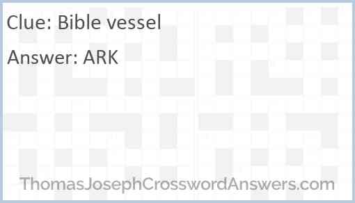 Bible vessel Answer